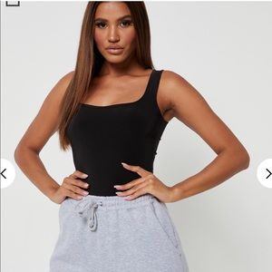 Missguided Black Seam Free Scoop Neck Bodysuit